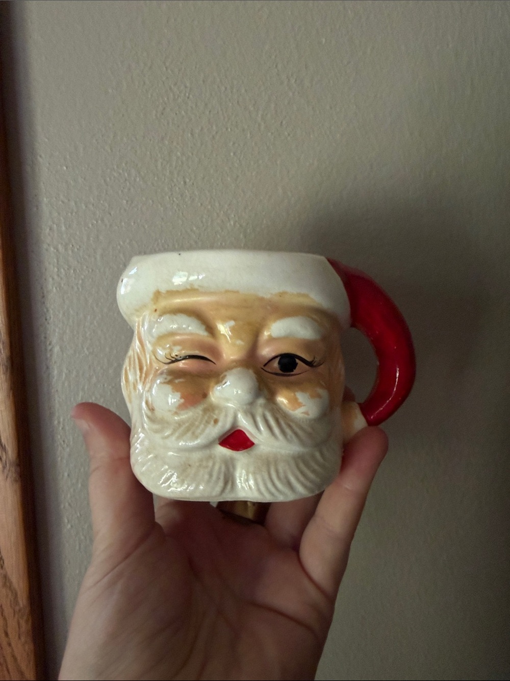 Santa Mug Vintage Santa Cup Hot Cocoa Mug Vintage Japan